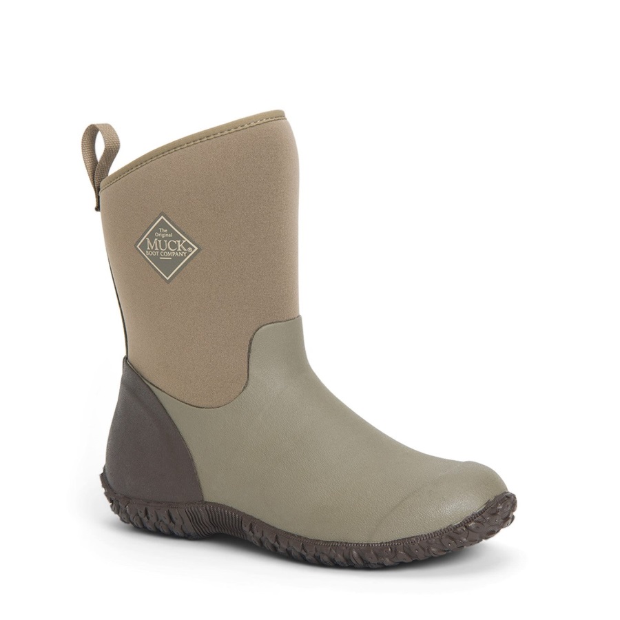 Muckboot Walnoot Geruite Print Dames Rhs Muckster Ii Korte Laarzen