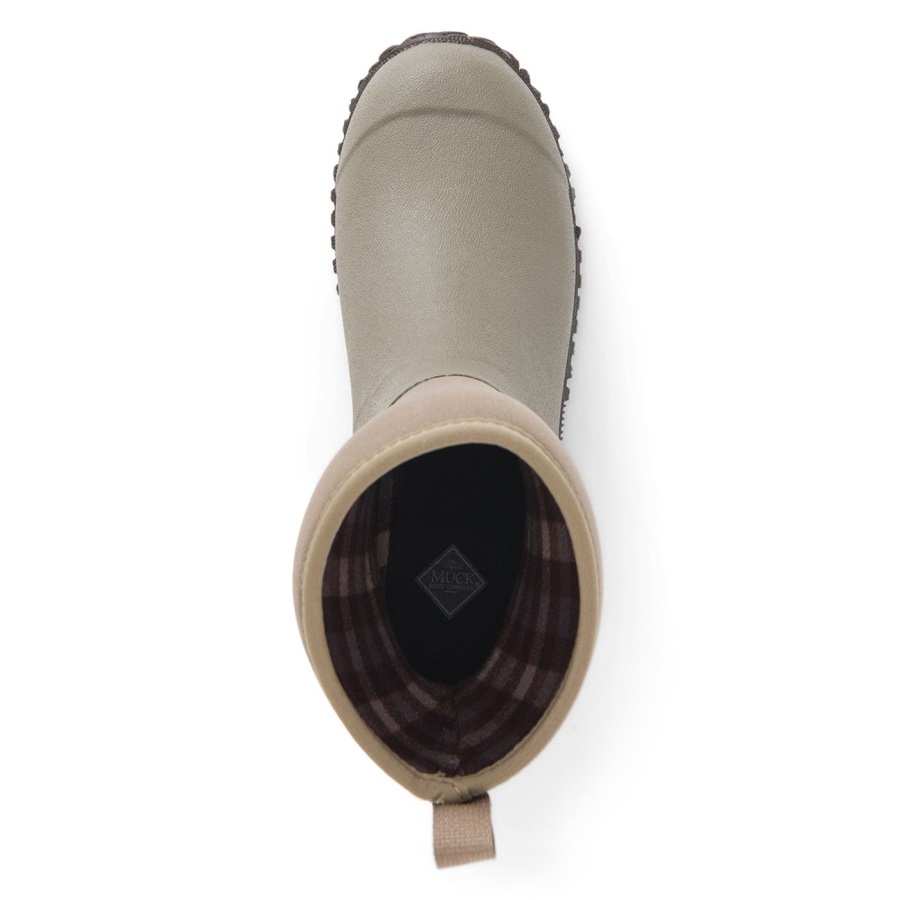 Muckboot Walnoot Geruite Print Dames Rhs Muckster Ii Korte Laarzen