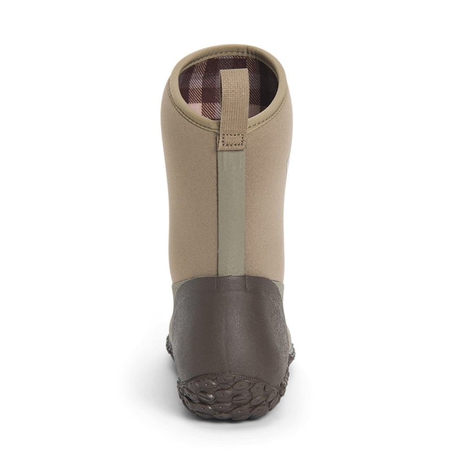 Muckboot Walnoot Geruite Print Dames Rhs Muckster Ii Korte Laarzen