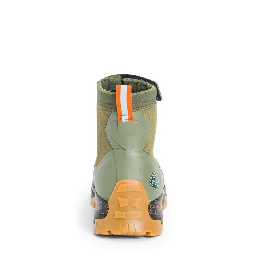 Olijfgroene Heren Apex Korte Laarzen Met Rits Muckboot