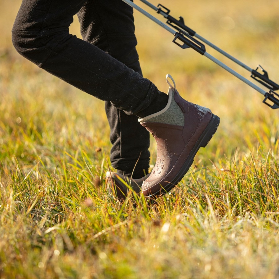 Muck Originals Pull-on Enkellaarzen Muckboot Met Rozijnen Visgraatprint Voor Dames