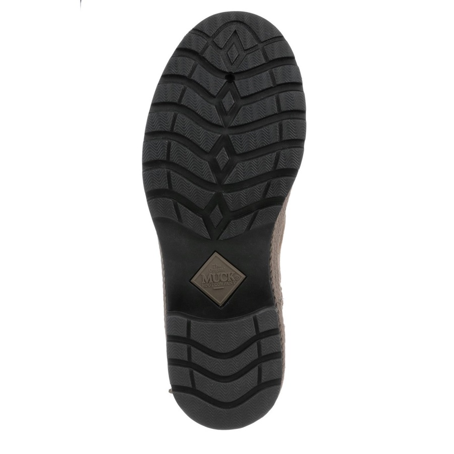 Taupe Dames Liberty Geperforeerde Leren Enkellaarzen Muckboot