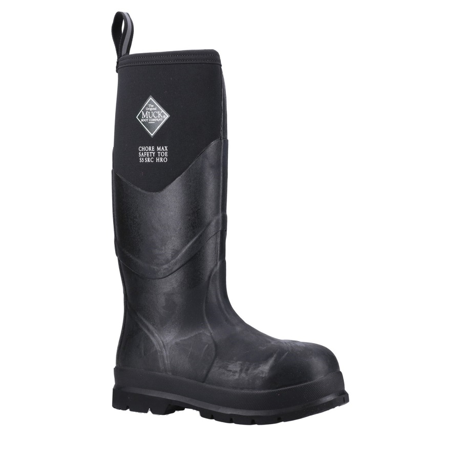 Unisex Chore Max Stalen Neus S5 Lange Laarzen Muckboot Zwart
