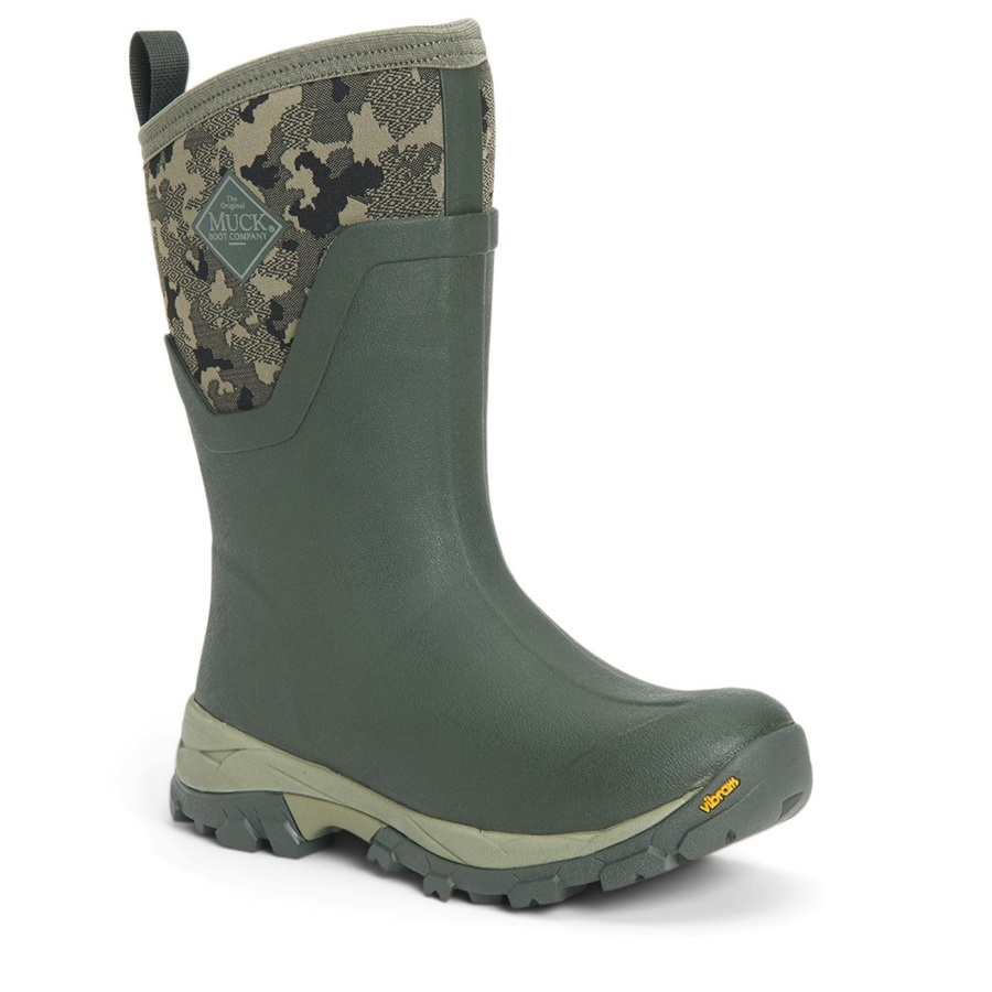 Dames Arctic Ice Vibram Ag All Terrain Korte Laarzen Muckboot Moscamouflage