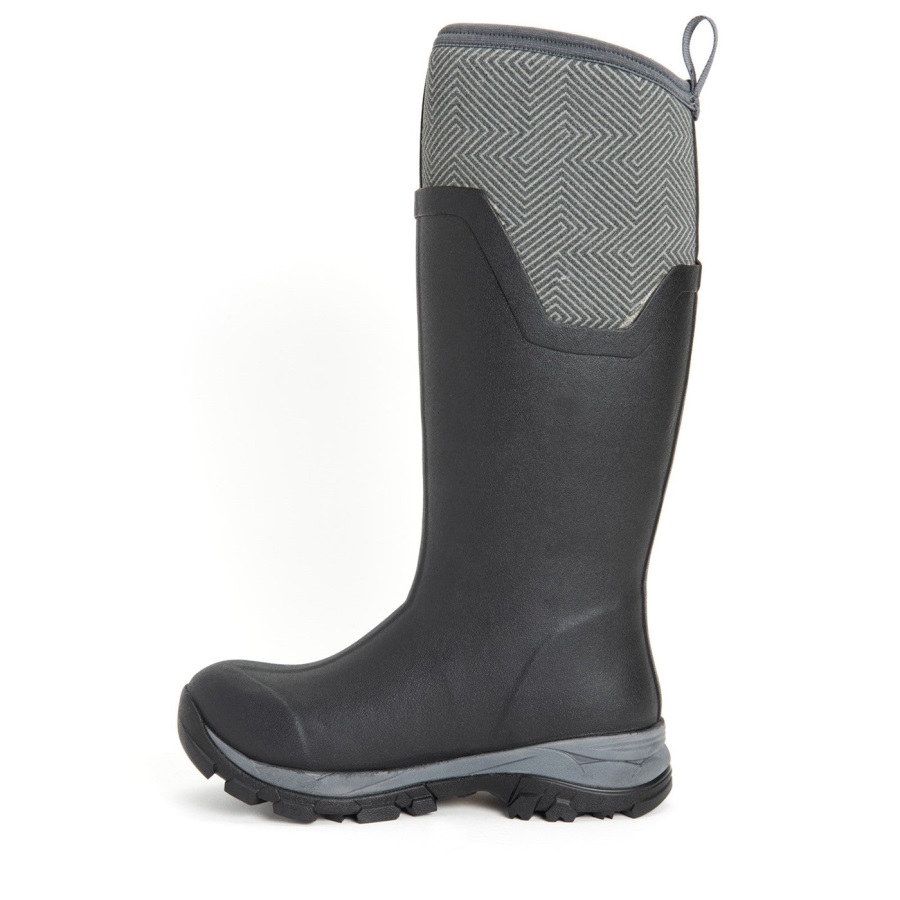 Dames Arctic Ice Vibram Ag All Terrain Rijlaarzen Grijze Geometrische Print Muckboot