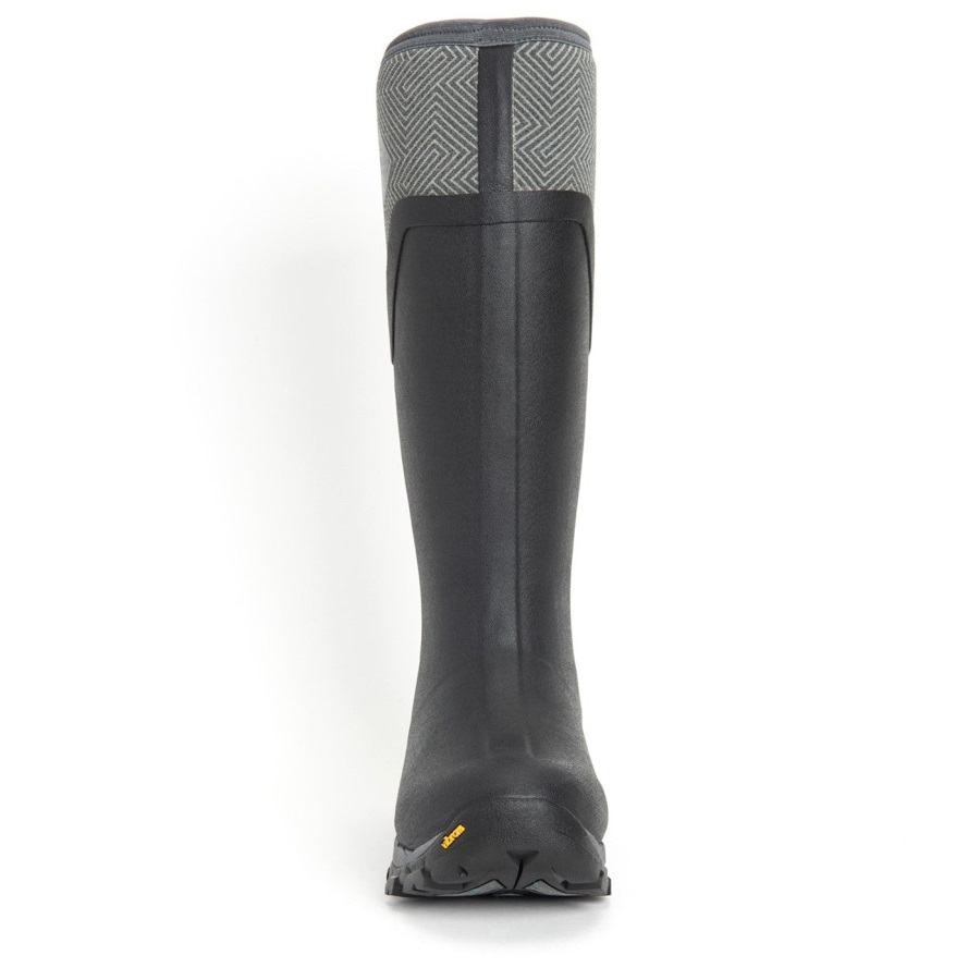 Dames Arctic Ice Vibram Ag All Terrain Rijlaarzen Grijze Geometrische Print Muckboot