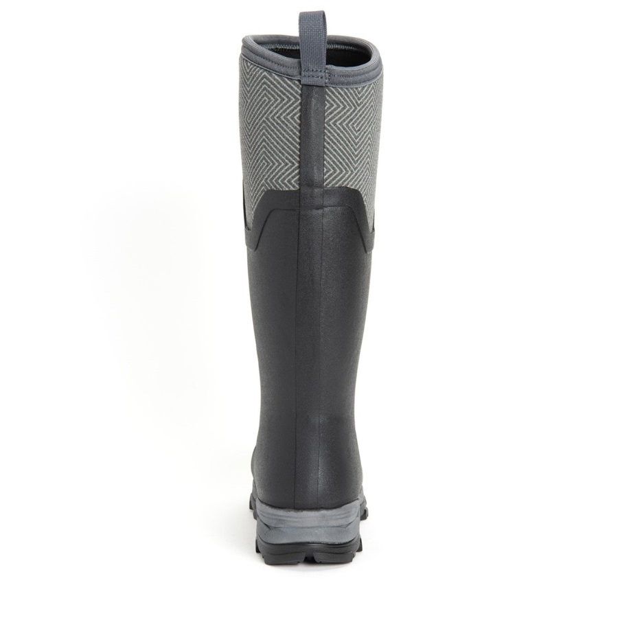 Dames Arctic Ice Vibram Ag All Terrain Rijlaarzen Grijze Geometrische Print Muckboot