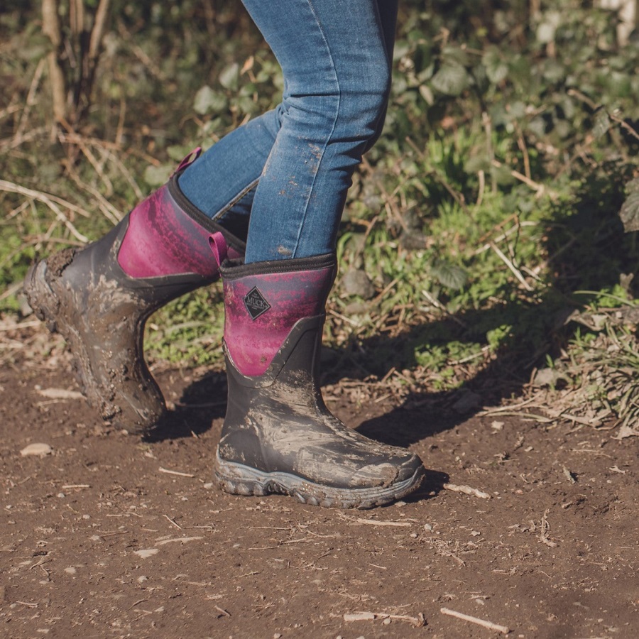 Dames Arctic Sport Ii Korte Laarzen Muckboot Magenta Digi Fade Print