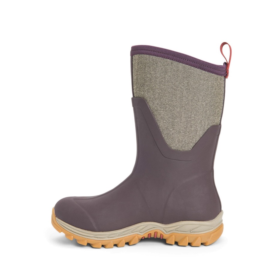 Dames Arctic Sport Ii Korte Laarzen Muckboot Wijn Visgraat Print