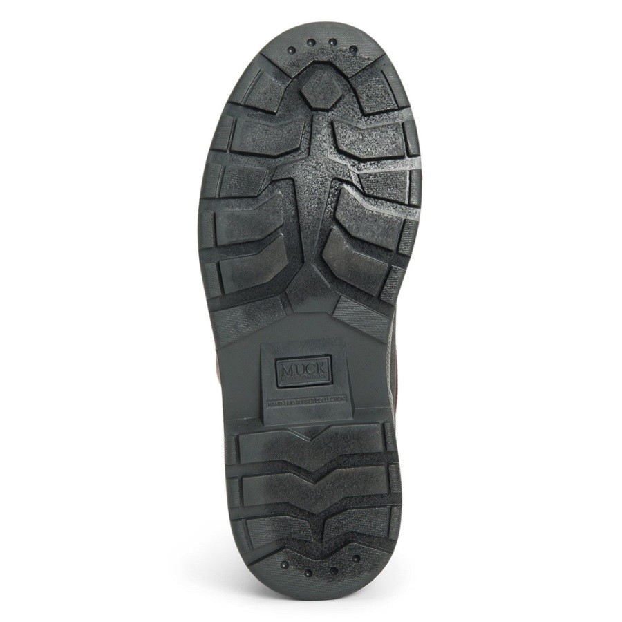 Muck Originals Eend Leren Korte Laarzen Met Veters, Bruine Muckboot Voor Dames