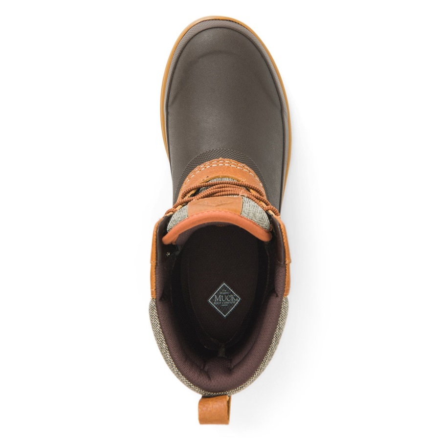 Muck Originals Eend Leren Korte Laarzen Met Veters Muckboot Tan