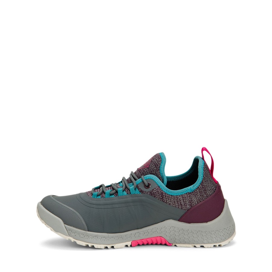 Outscape Veterschoenen Voor Dames Muckboot Grijs Groenblauw Roze