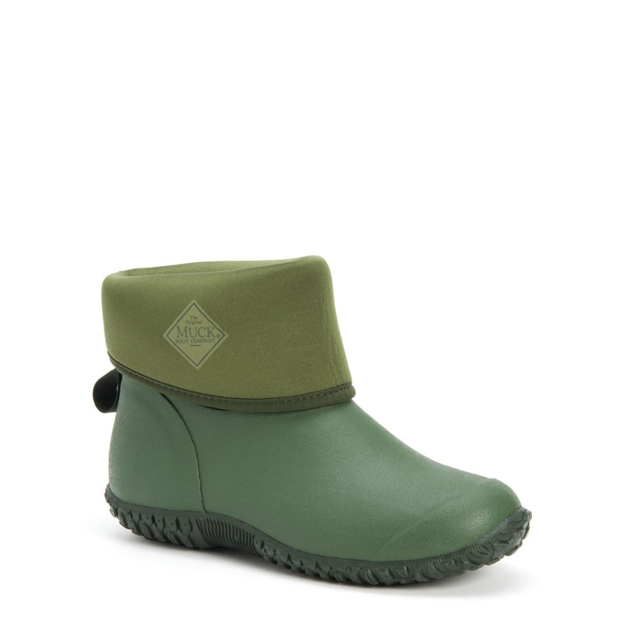 Rhs Muckster Ii Korte Laarzen Voor Dames Groen Muckboot Met Vegetarische Print