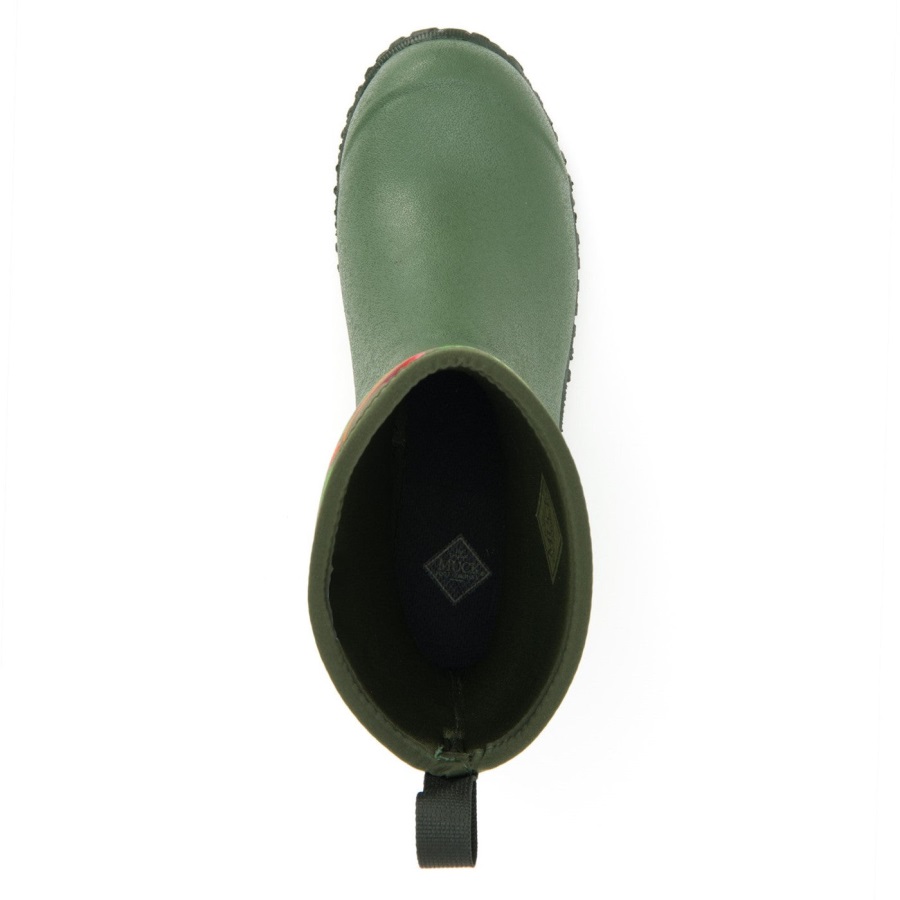 Rhs Muckster Ii Korte Laarzen Voor Dames Groen Muckboot Met Vegetarische Print